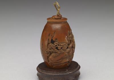 图片[2]-Carved olive-pit pendant with the joy of fishermen in the shade of a pinetree, Chen Ziyun, 17th to 18th century, Qing dynasty-China Archive